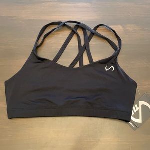 TFL Bound Black Sports Bra Med NWT